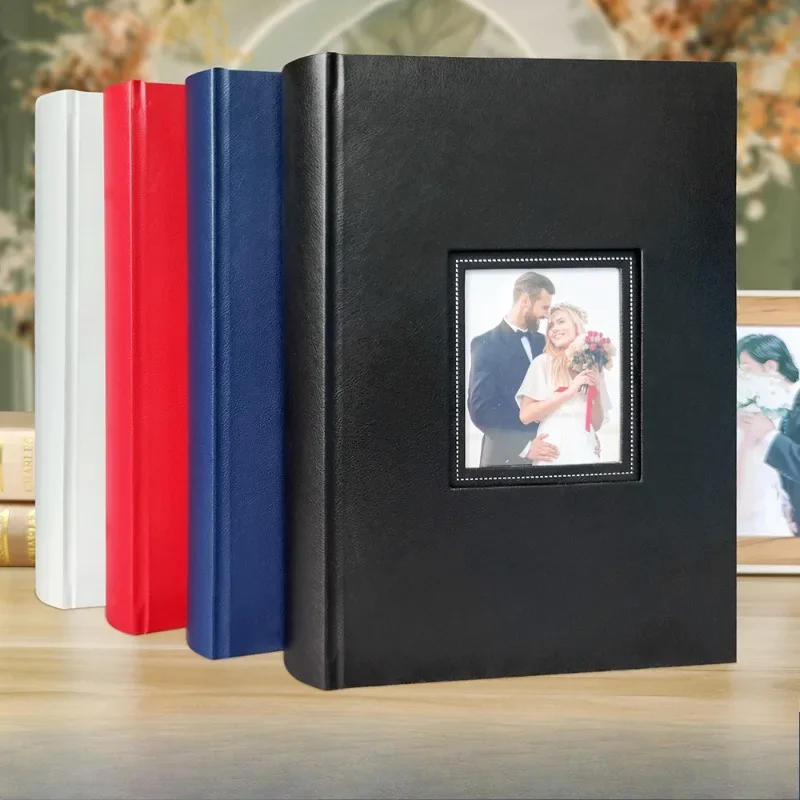 

High-grade black photoalbum Christmas gift postcard storage book insert bag 6 inch photo book