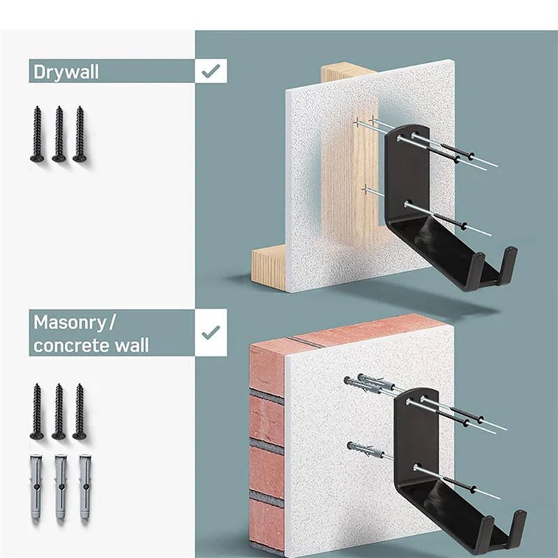 4X Wall-Mounted Bicycle Pedal Mounting Bracket Heavy-Duty Bicycle Fixed Hook Pedal Bicycle Storage Bracket-AT20 - view 4