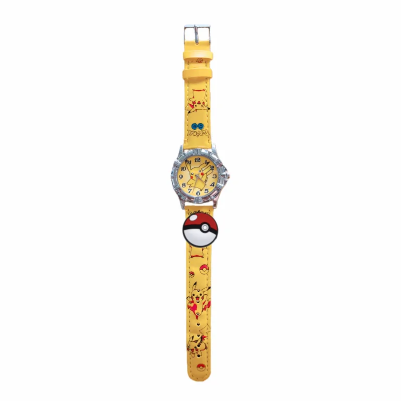 Pokemon Pocket Monster Pikachu Anime Uhr Cartoon Quarz Armbanduhren für Jungen Mädchen Stilvolle Accessoires Kinder Geburtstagsgeschenke