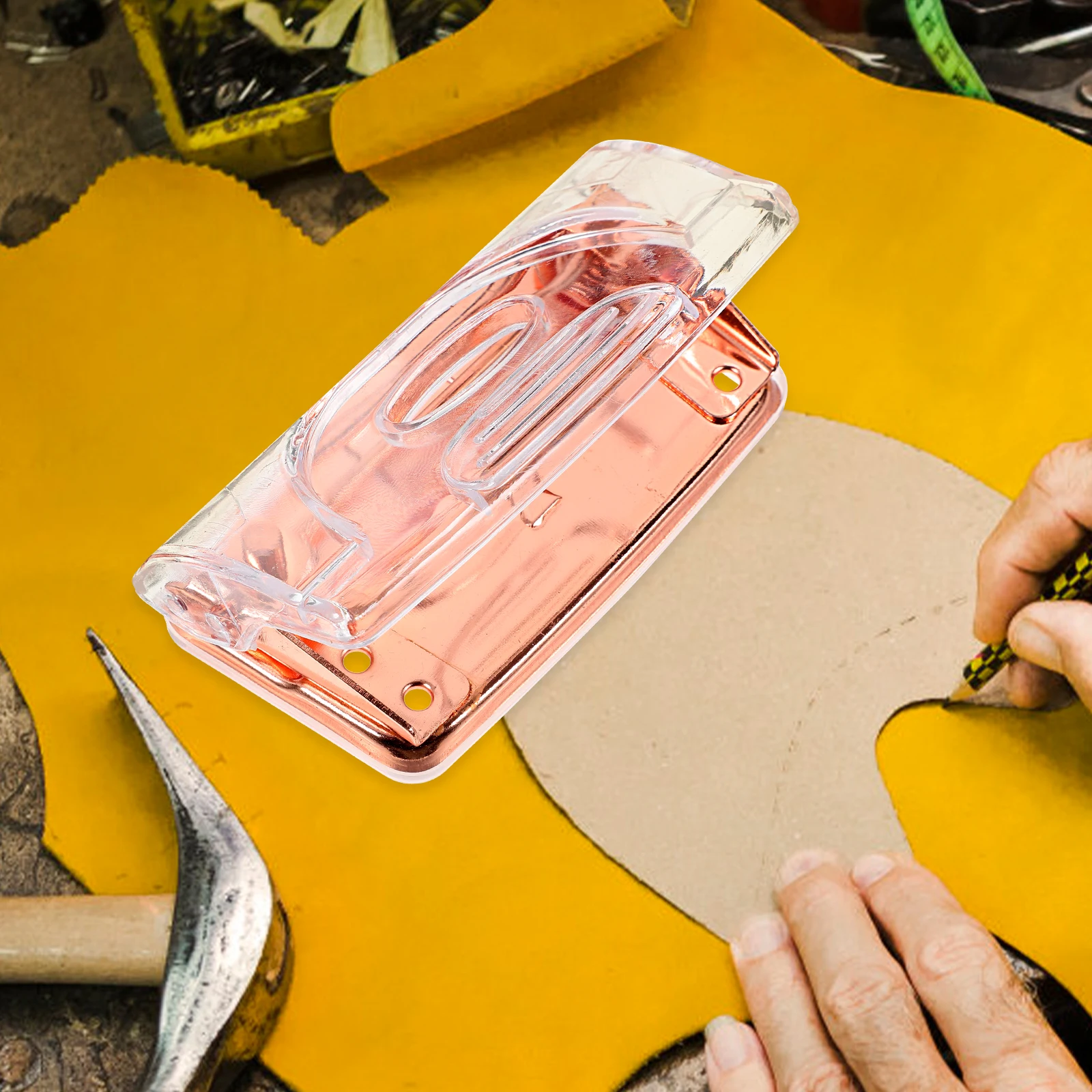 خرامة ثقب محمولة فعالة للاستخدام المكتبي والمنزلي، ملحقات مخططة متعددة البطاقات، أدوات مكتبية مدمجة #4