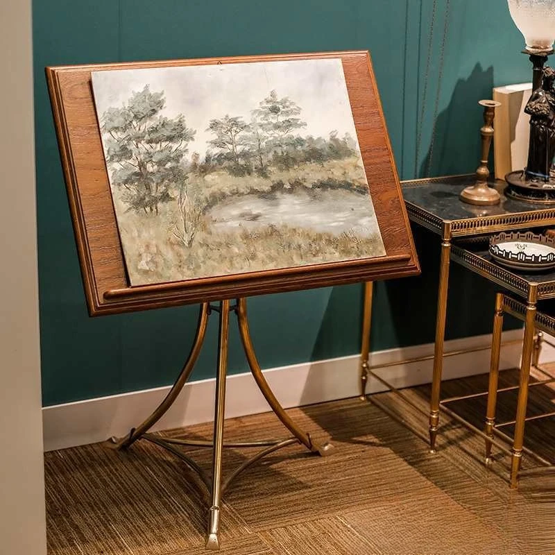

Classic furniture, English retro wood easel, adjustable, multi-function table