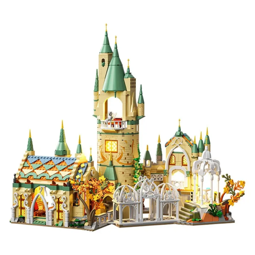 Blocs de construction château d'ombre verte créatifs, 1555 pièces, château d'ombre verte, modèle de maison Rivendell, briques à assembler, jouets pour adultes