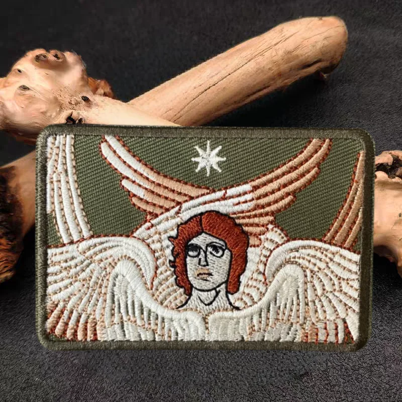 Parche táctico bordado 3D Ángel Seraphim con velcro para chaleco - imagen 4