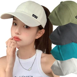 Solid Color High Ponytail Baseball Cap For Women Summer Empty Tail Sun Visor Hats Classic Running Sport Suncreen Snapback Hat