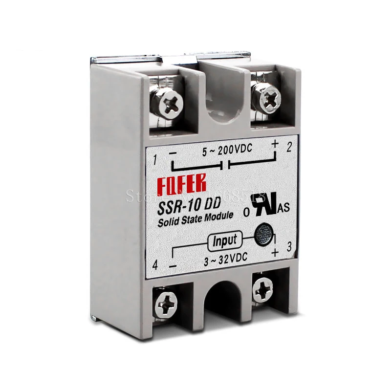 Solid State Relay Module DC 5-60V SSR-10DD SSR-25DD SSR-40DD 10A 25A 40A Input 3-32V DC Output High Quality