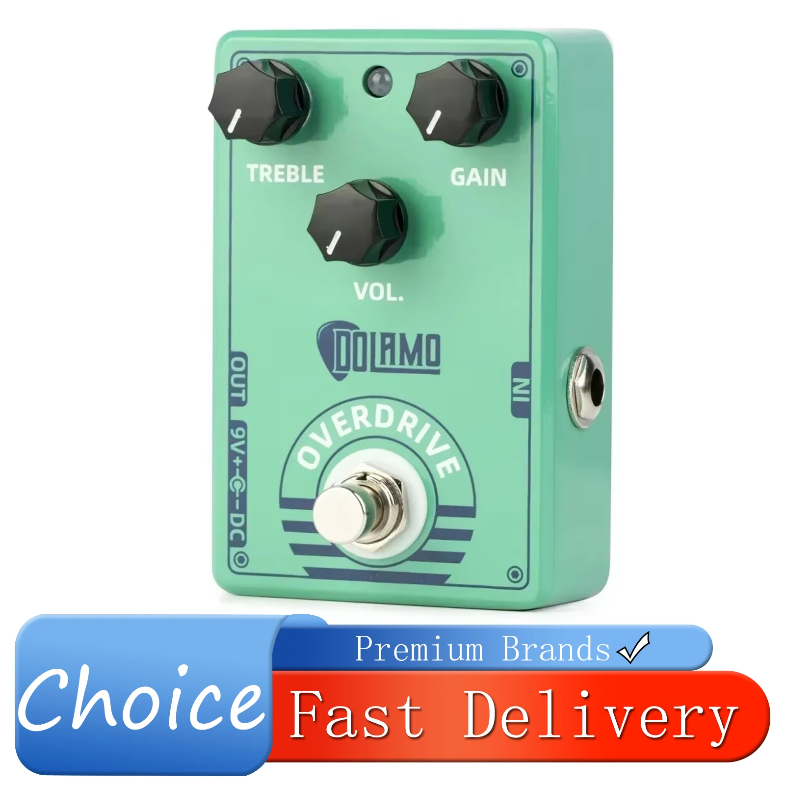 

Эффекторная педаль Dolamo D-12 Overdrive для электрогитары, корпус из сплава, True Bypass, классический звук овердрайва, аксессуары и запчасти для гитары