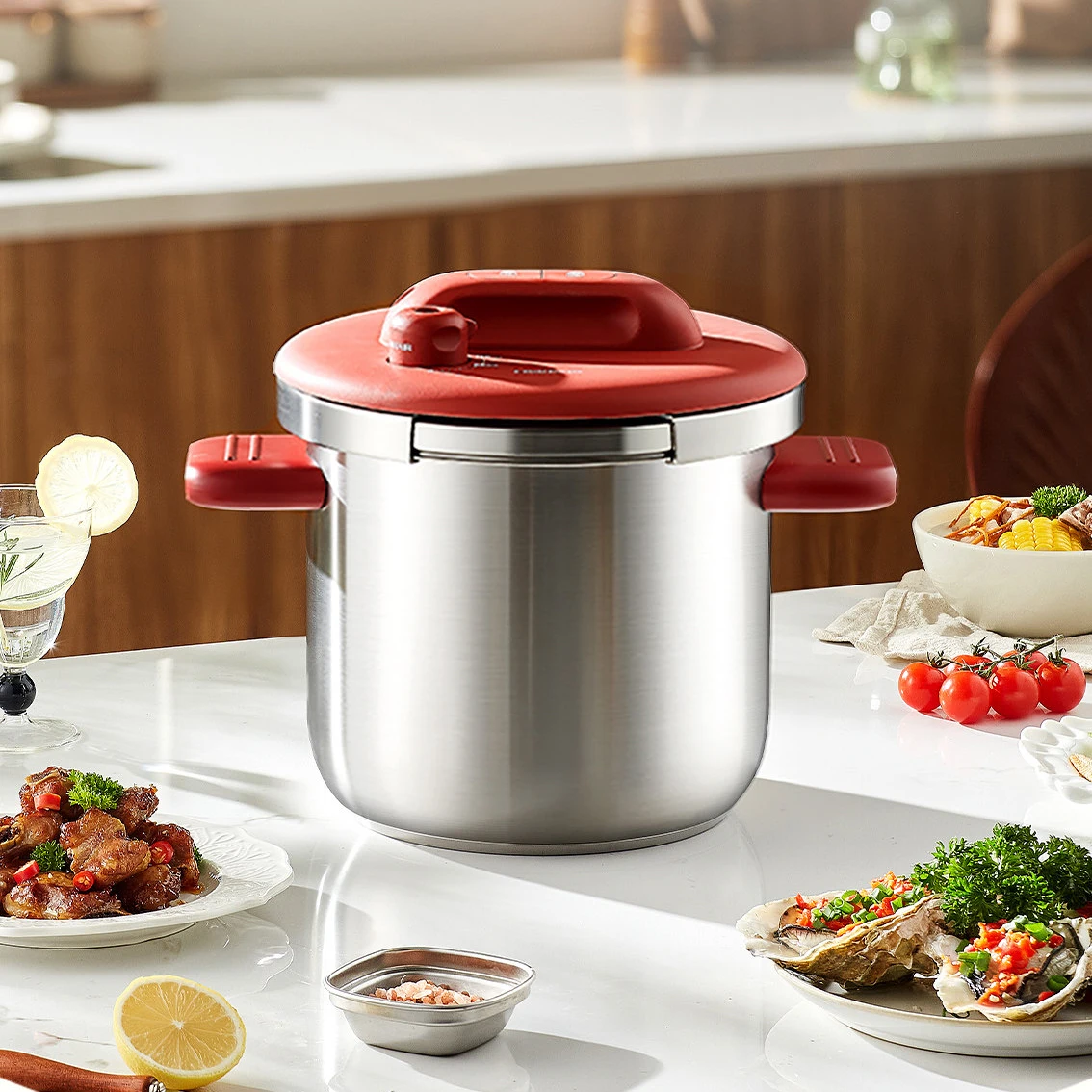 7L 120kPa Pressure Cooker 304 Stainless Steel Household Explosion-Proof Large Capacity Pressure Pot