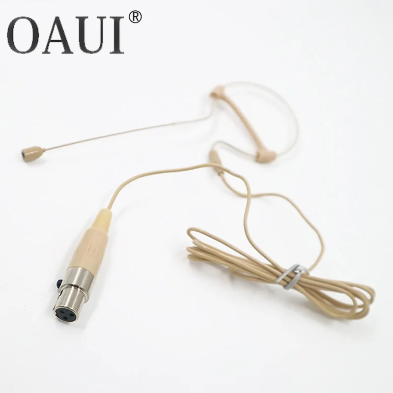 ميكروفون سماعة الرأس مكثف متعدد الاتجاهات بخطاف أذن واحد لموصل AKG Samson اللاسلكي Mini TA3F XLR 3Pin