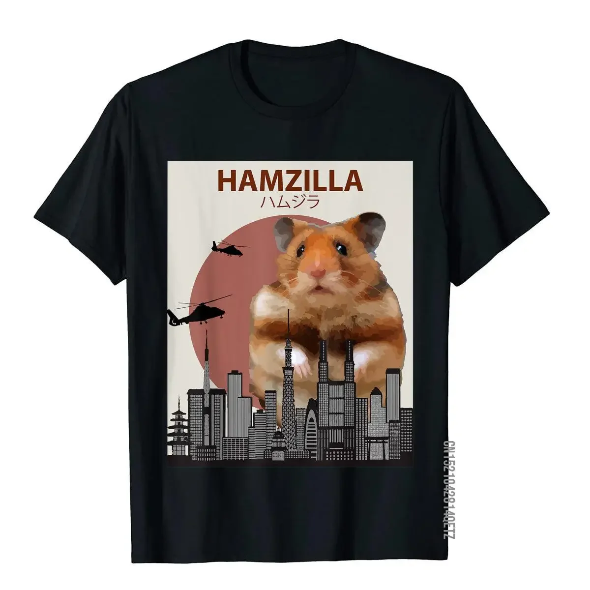 Tops Shirt Prevailing Cotton Fashionable Summer Mens Funny Hamster T-Shirt Hamzilla- Cute Gift For Hamster Lovers TShirt Sleeve