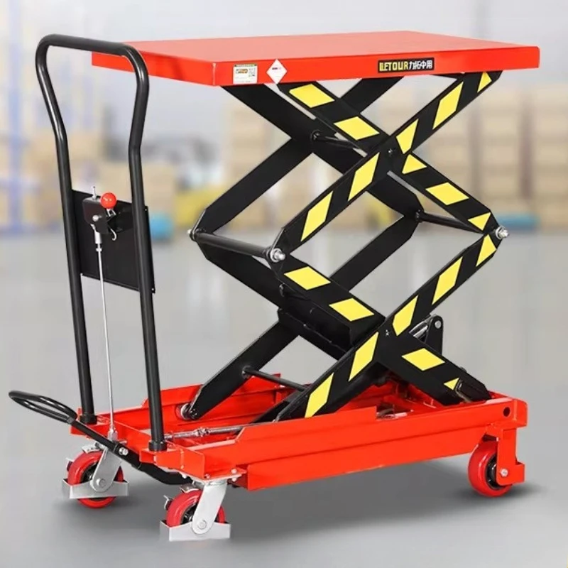 

Outdoor Manual Lift Trolley Hydraulic Small-sized Lift Trolley Thick Type Nice Commercial Furniture Hebebühnenwagen ZY40TC