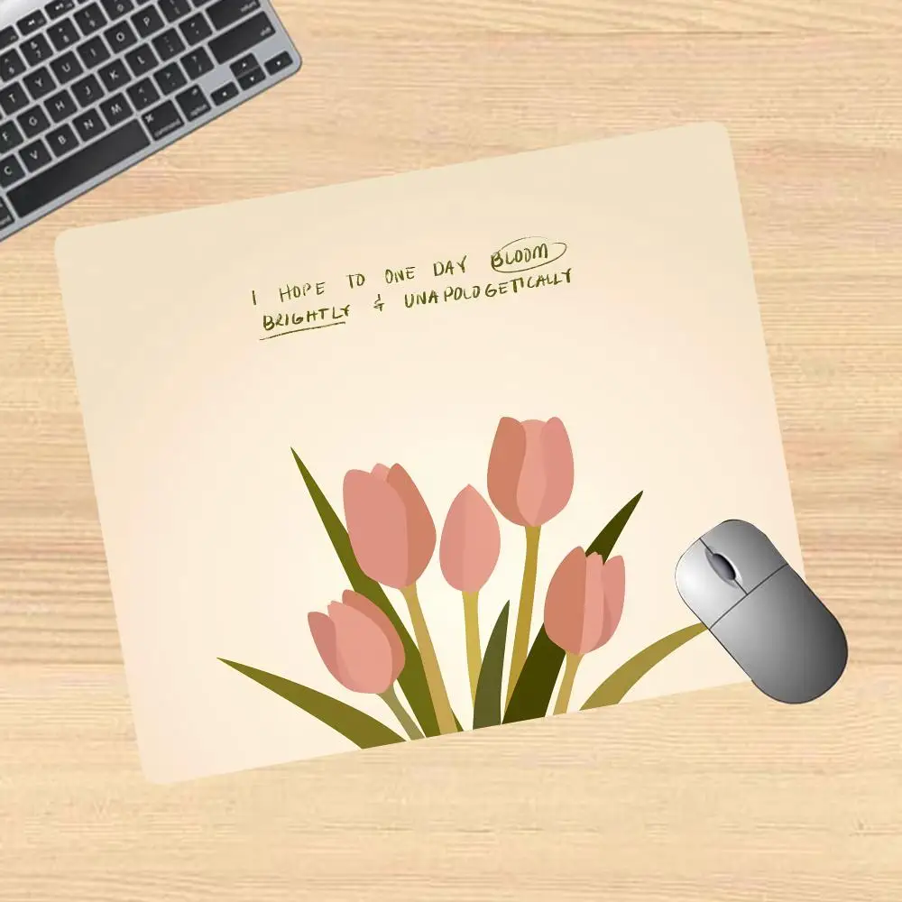 

Коврик для мыши с изображением тюльпанов, небольшой игровой коврик для мыши, коврик для клавиатуры и мыши для геймеров, коврик для компьютерного стола