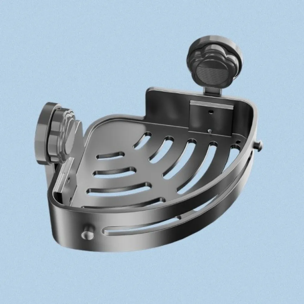 

Полка для ванной комнаты на присоске, настенный органайзер для хранения из нержавеющей стали, трехэтажная полка для шампуня без дрели, кухонное хранилище