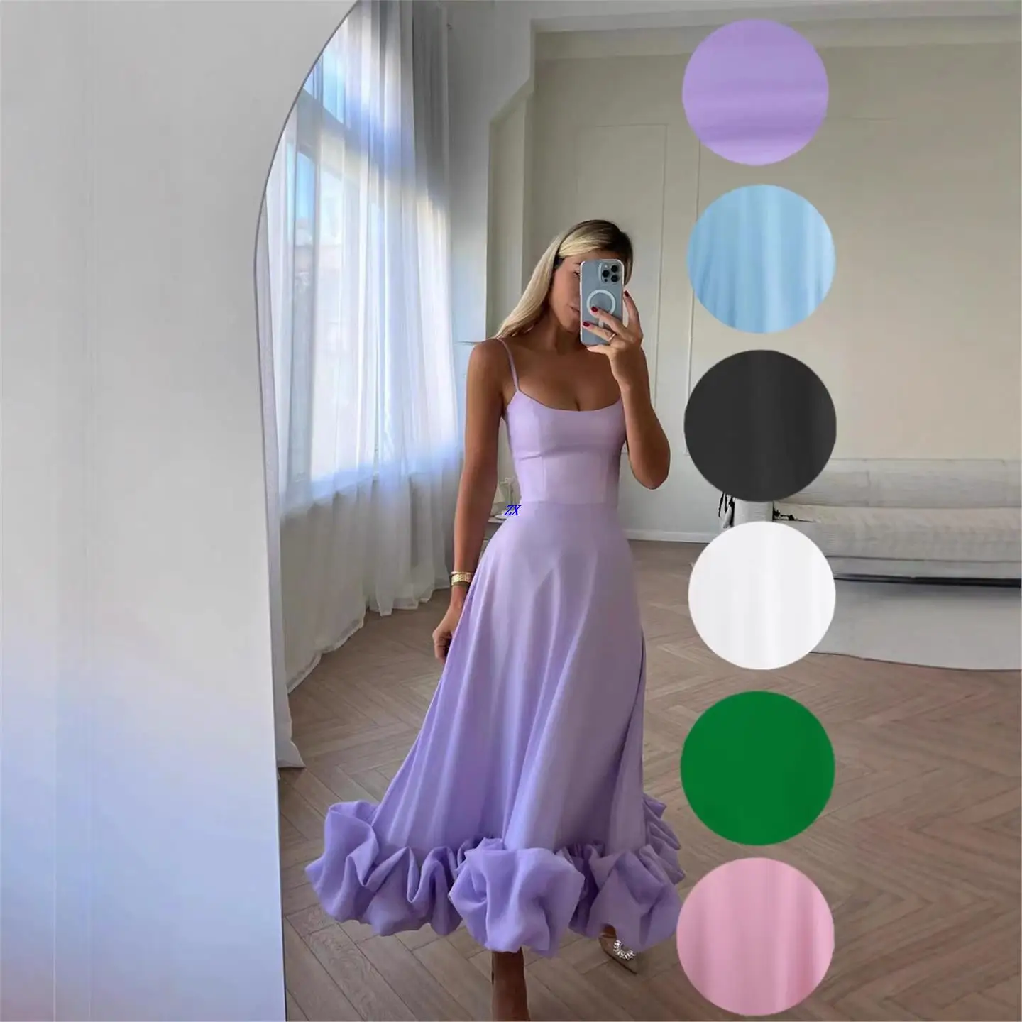 Vestido de Noche E con Hombros Descubiertos y Falda Floral de Cintura Alta para Mujer, Colección 2023, Moda Urbana de ...