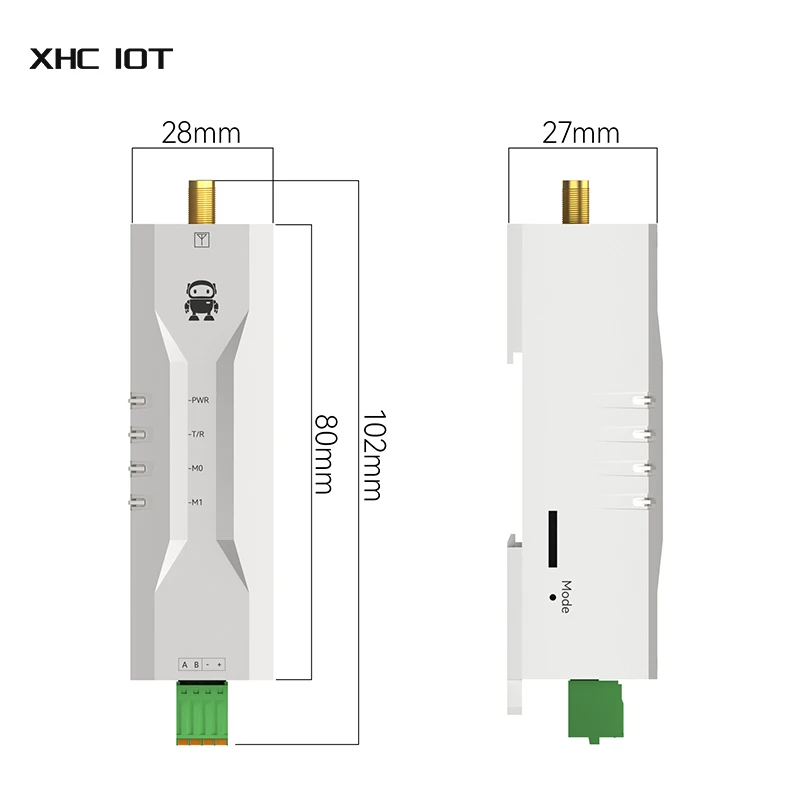 Mirco DTU Din Rail 433MHz RS485 XHCIOT EWD95M-400SL22(485) Anti-interference Relay Networking LoRa Modem