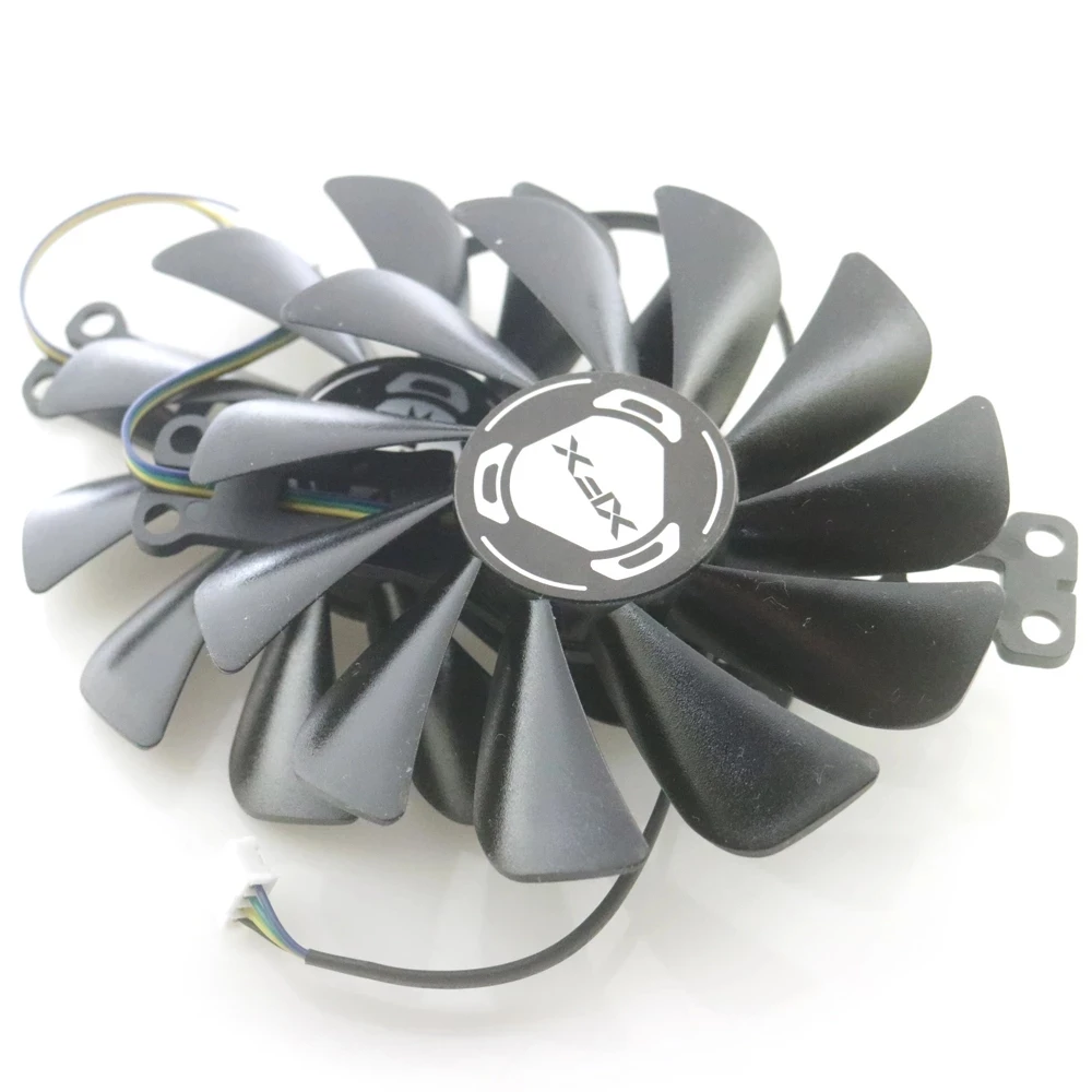 Imagem -03 - Ventilador Vga para Xfx Rx6600 6600xt Velocidadester Placa Gráfica Ventilador de Refrigeração 4pin Cf1010u12s Tyd10010m12lpa 12v 0.45a 95 mm 105 mm