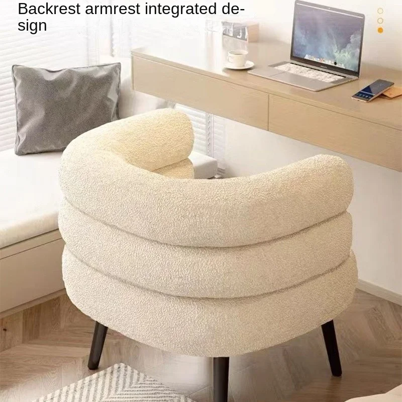 K-Star BOBO Lamb Wool Beanbag Chair Bedroom Vanity Chair Simple And Modern Living Room Single Sofa