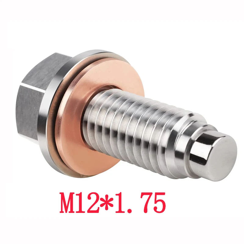 M14 x 1.5 M12 M16 M18 M20 M24 Magnetic stainless steel Oil Drain Plug Sump Drain Nut Bolt with 1 Copper Gasket