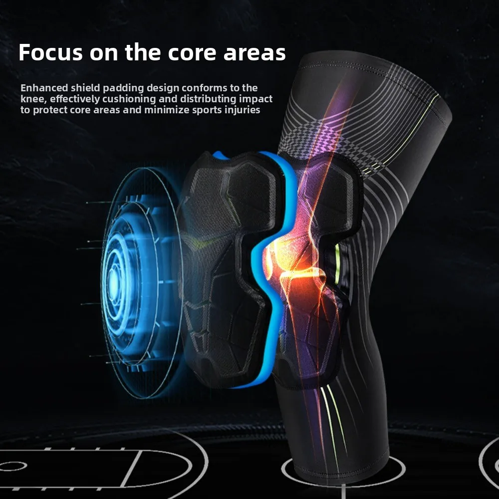 وسادات الركبة الإسفنجية لكرة السلة على شكل قرص العسل - معدات صيفية خارجية مضادة للتصادمات لركوب الدراجات والجري وحماية الساق #3