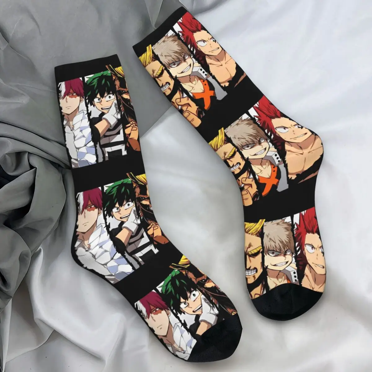 

My Hero Academia Japan Anime Socks Winter Stockings Retro Women Men Medium Soft Socks Design Climbing Anti-Slip Socks