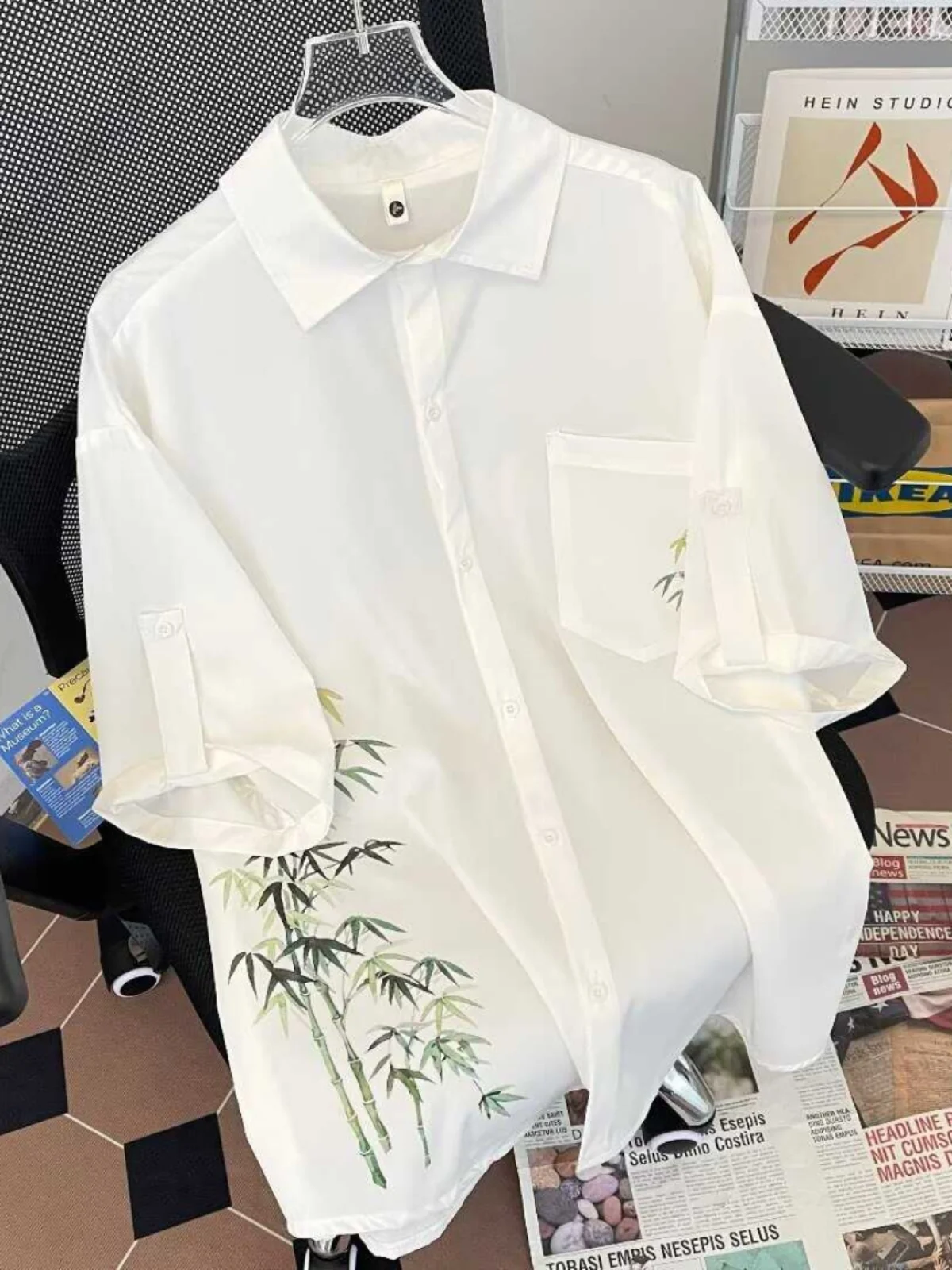 

Новая китайская футболка из ледяного шелка для мужчин и женщин, летняя, тонкая, свободная, повседневная, драпированная, с принтом, молодежная мода