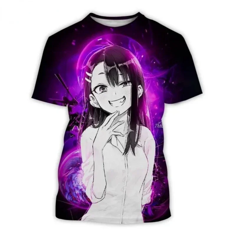 Summer Fashion Men and Women Cartoon Sexy Character Nagatoro 3D Print T-shirt Personalized Hip-hop Harajuku Street T-shirt Tops