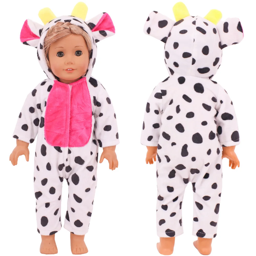 Kawaii Animal Plush Clothing Accessories For 43cm Born Baby Doll,18 Inch American Doll Girl\'s Toys,Birthday Christmas Gift