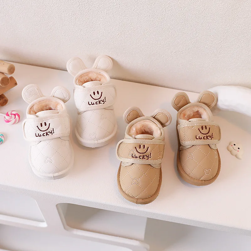 

Baby Snow Boots Winter Fleece-Lined Cotton Shoes Infant Toddler Walking Shoes Little Kids Baby Shoes Korean Style