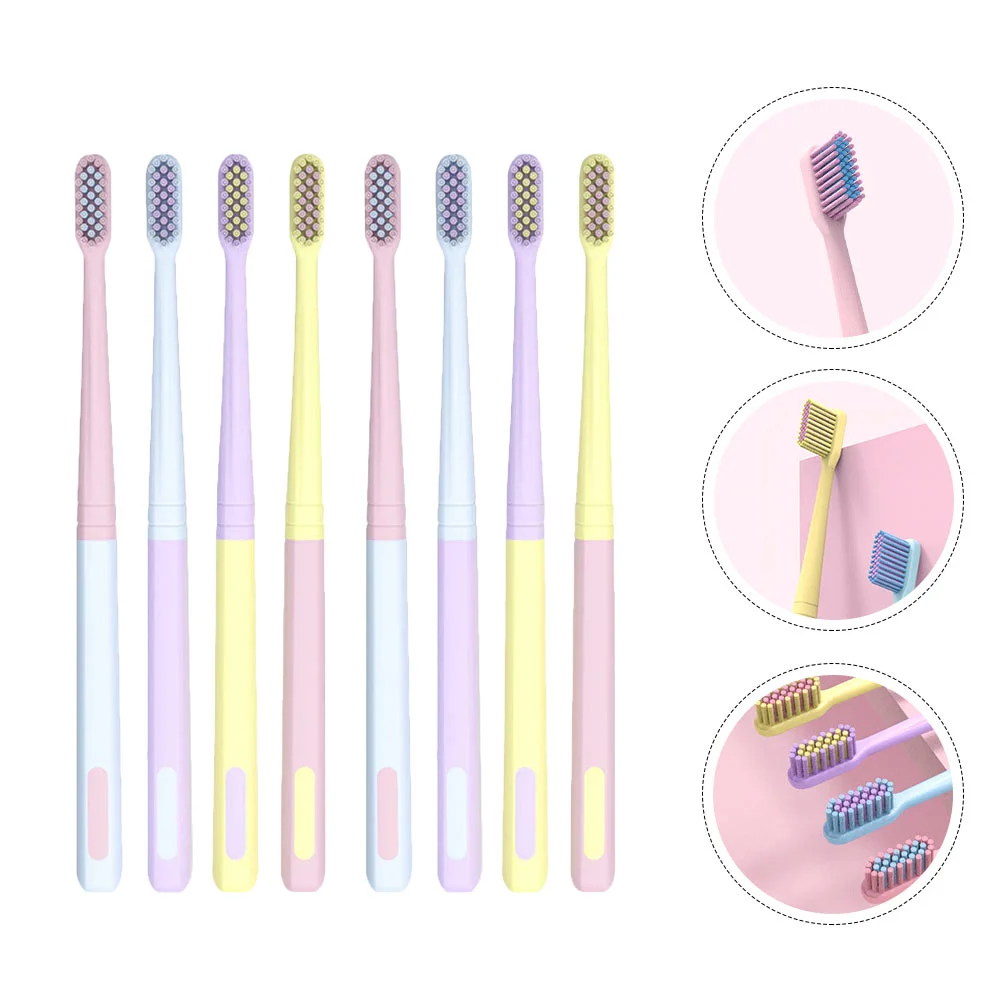 8 Pcs Ice Cream Toothbrush Lightweight for Older People Small Head The Summer Portable Gift Adults Travel Plastic Gum