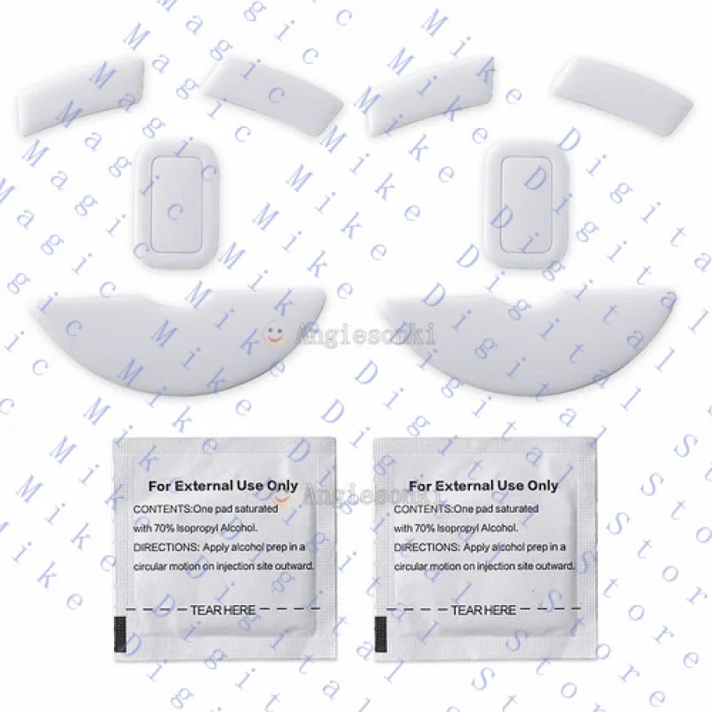 H   White Curved Mouse Feet Pads Skates for Razer Mamba Wireless Mouse