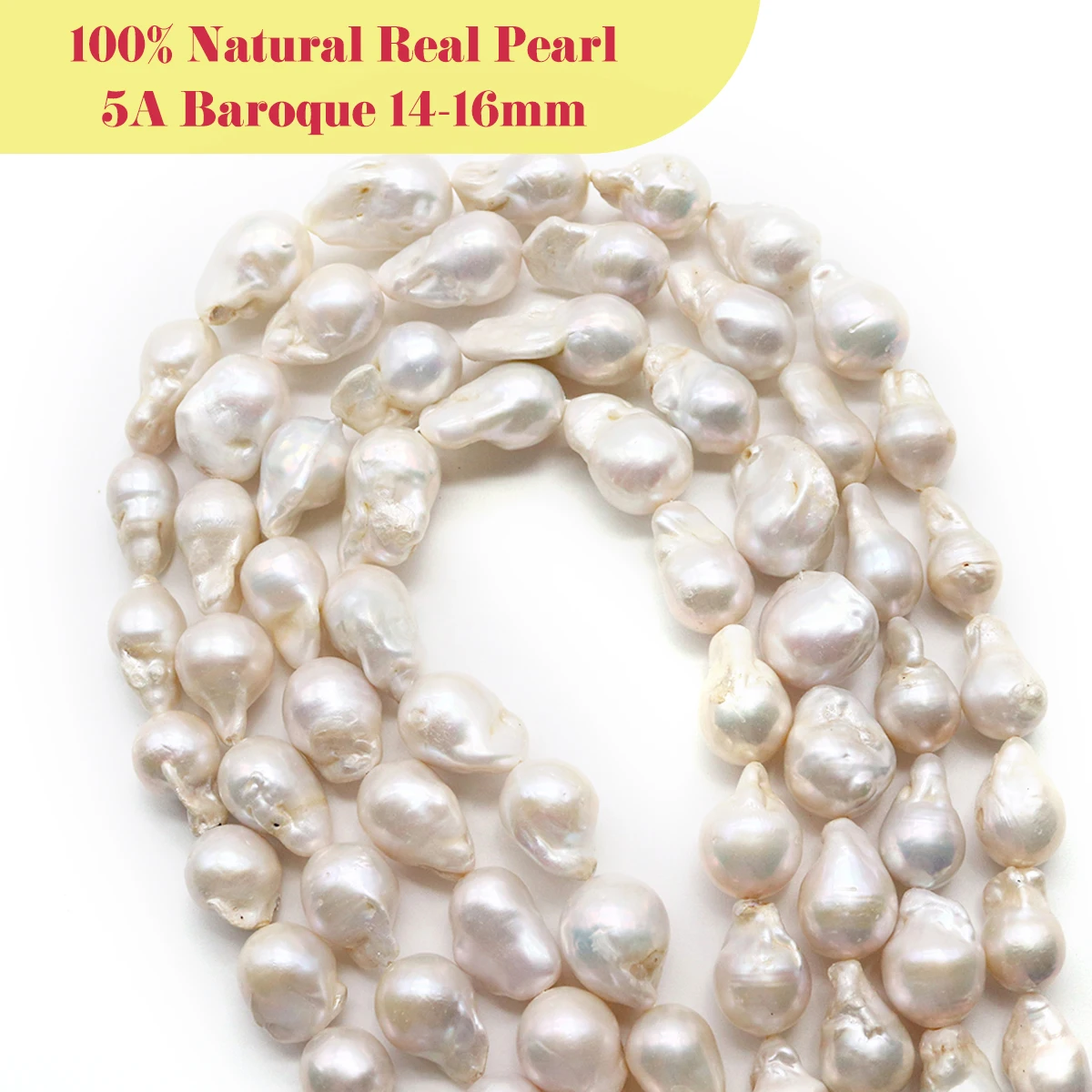 

Baroque Fish Tail 100% Natural Freshwater Pearl Beads Charms for DIY Women Men Necklace Jewelry Making Accessories Daily Gifts