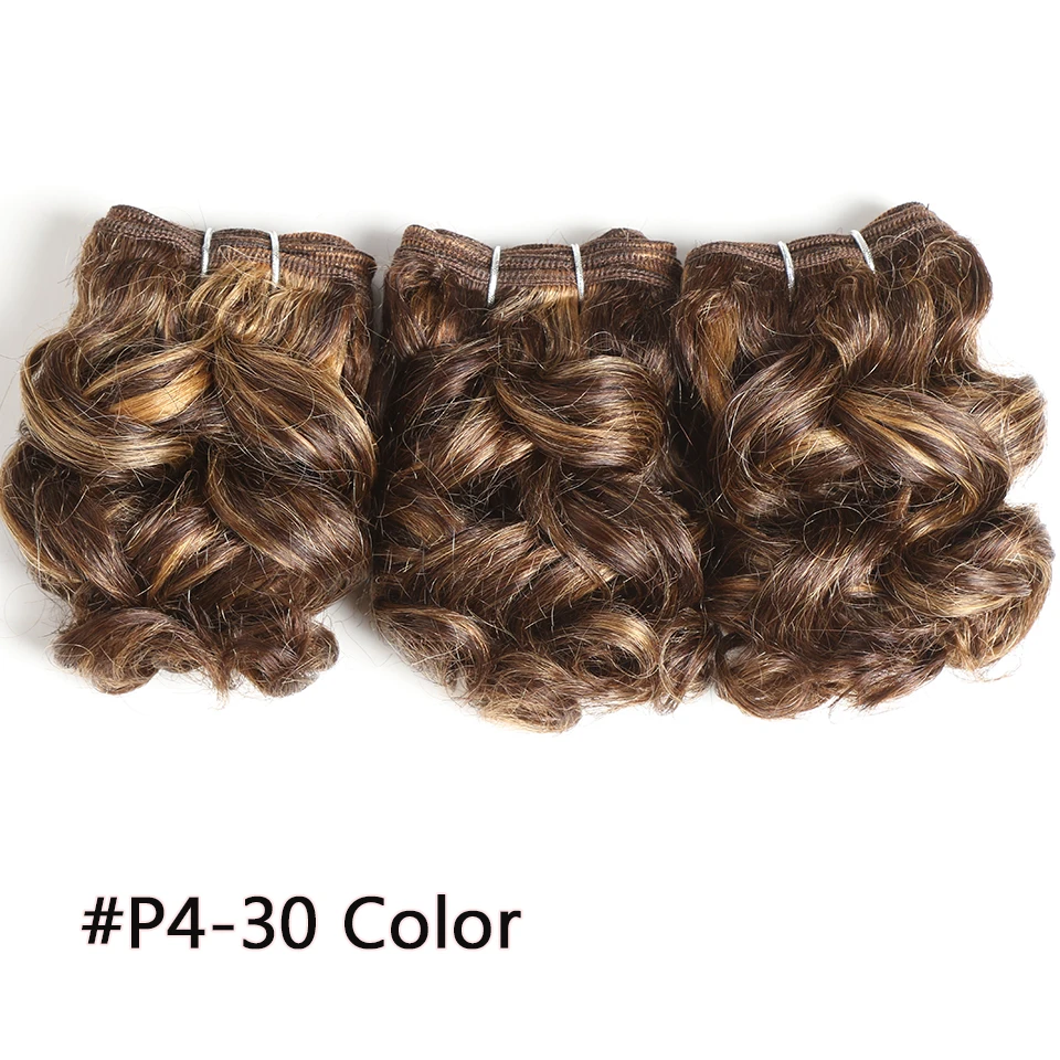 3PCS /Lot Curly Wavy Human Hair Bundles Brazilian Human Hair Weave Bundles Curly Hair Extensions