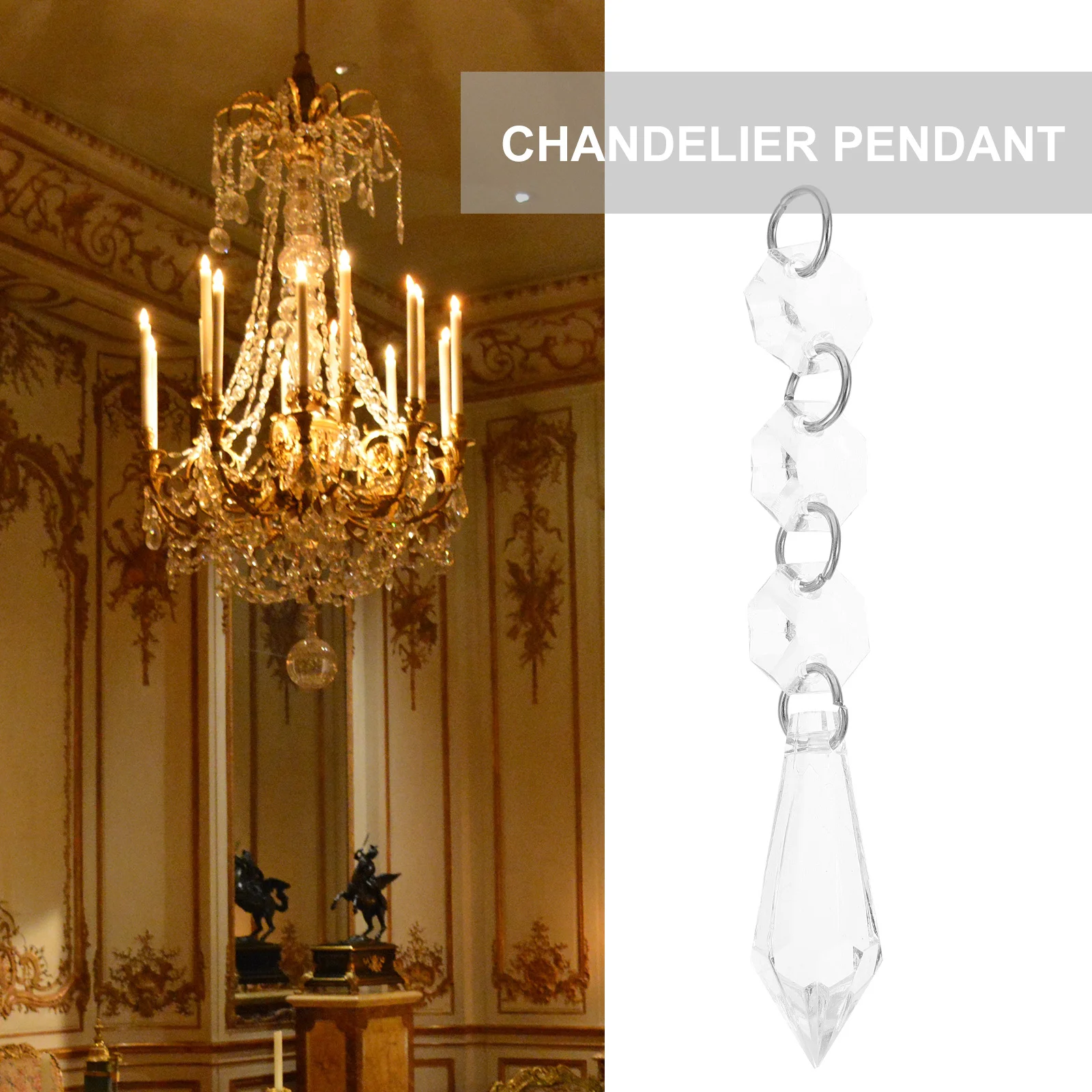 

10Pcs Crystal Hanging Pendant Decorative Chandelier Lamp Pendants for Home Wedding Party Festival Decoration Light Pendant