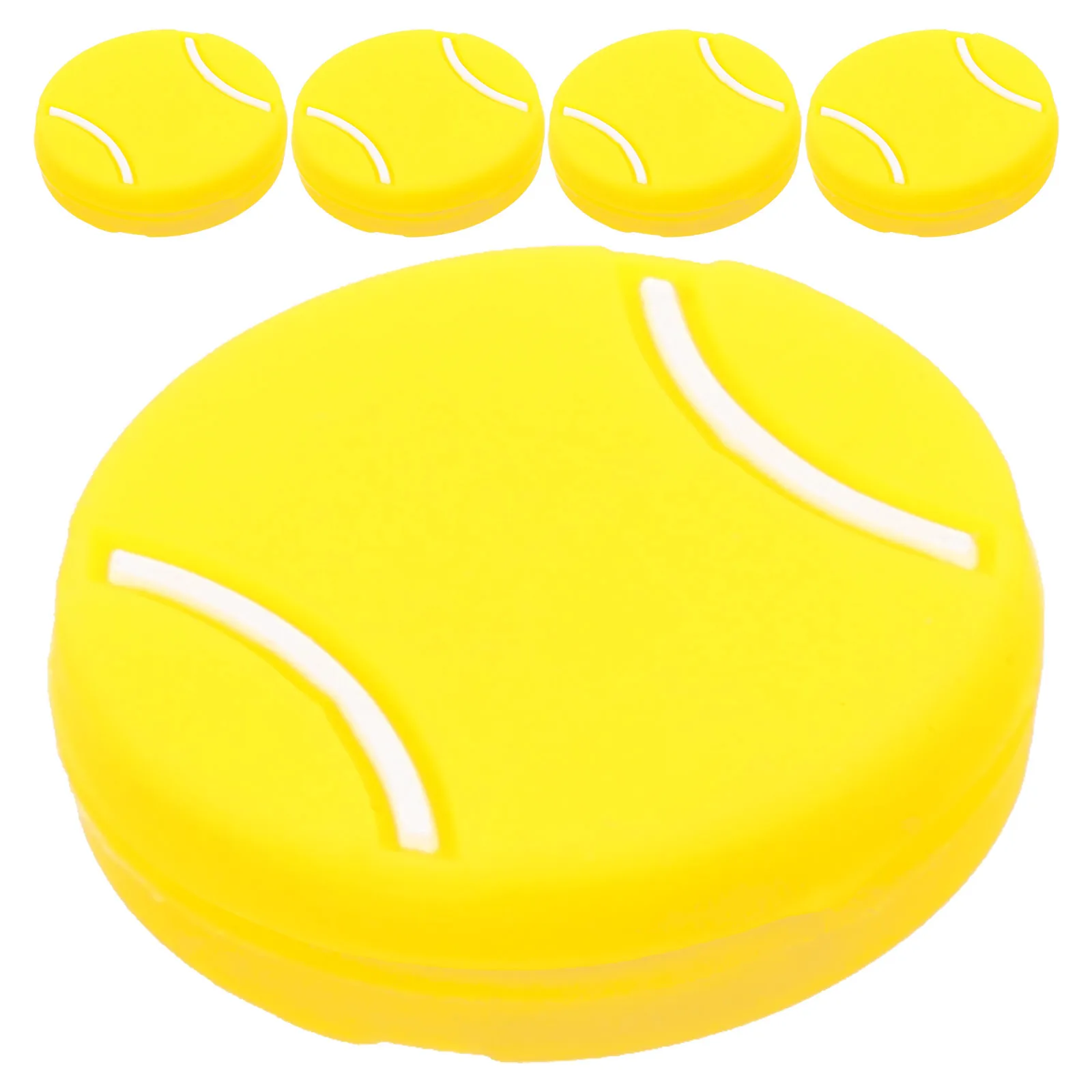 5 قطعة مضرب تنس المخمدات تصميم الرسوم المتحركة سهلة التركيب امتصاص الصدمات سيليكون الاهتزاز المرطب ملحقات التنس
