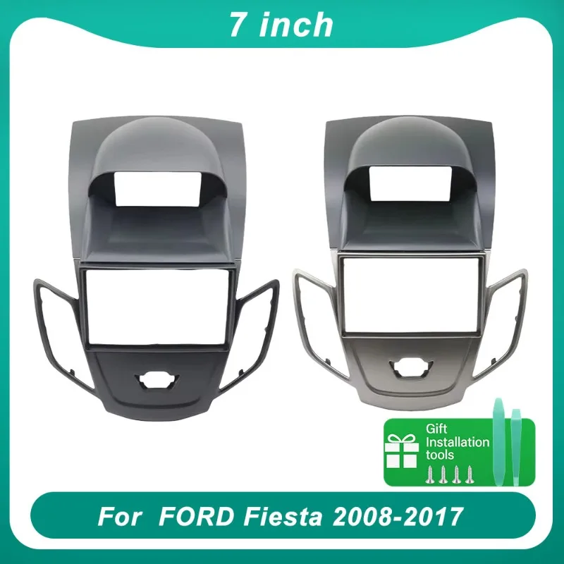 

7-дюймовый 2Din автомобильный радиоприемник, лицевая рамка для Ford Fiesta 2008-2017, комплект отделки приборной панели, стереоустановка, лицевая панель