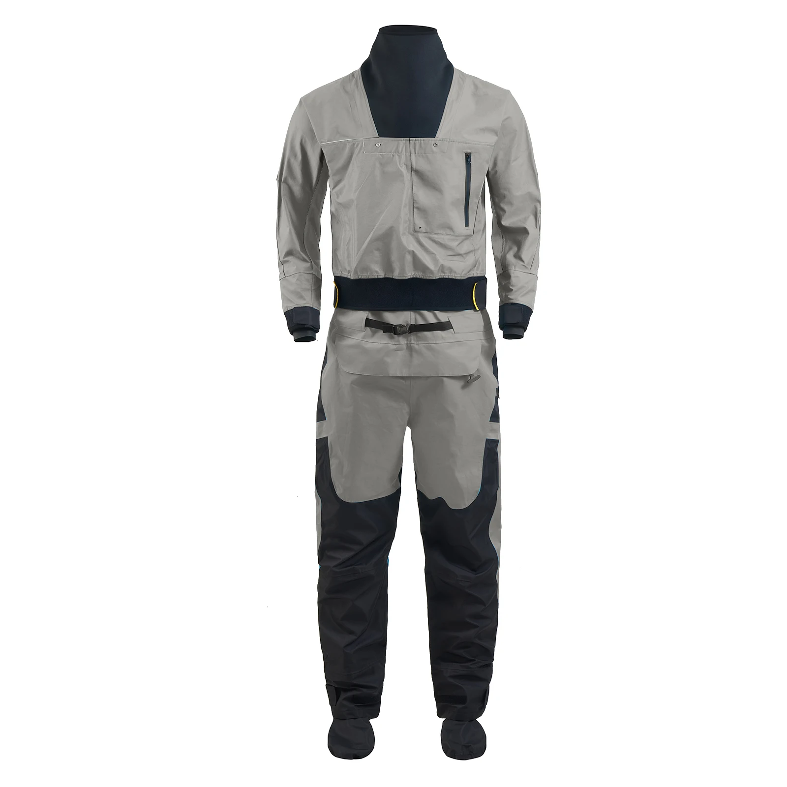 Men Drysuits Latex Cuff and Splash Collar Flatwater Paddling Waterproof Breathable  Dry Suit DM32