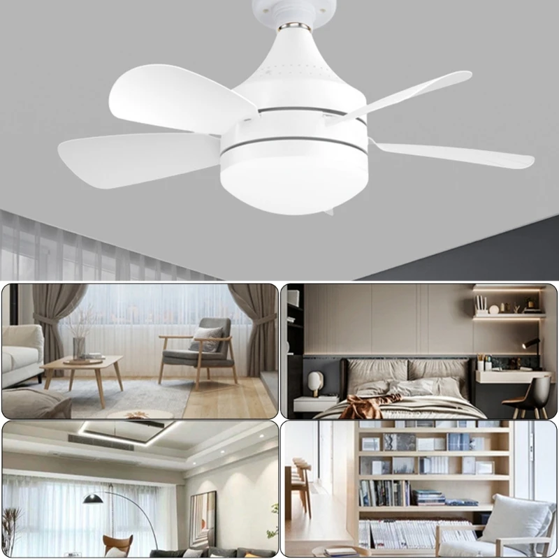 Luz LED ajustable para ventilador techo M2EE, con fuerte viento, distribución uniforme iluminación, eficiencia energética