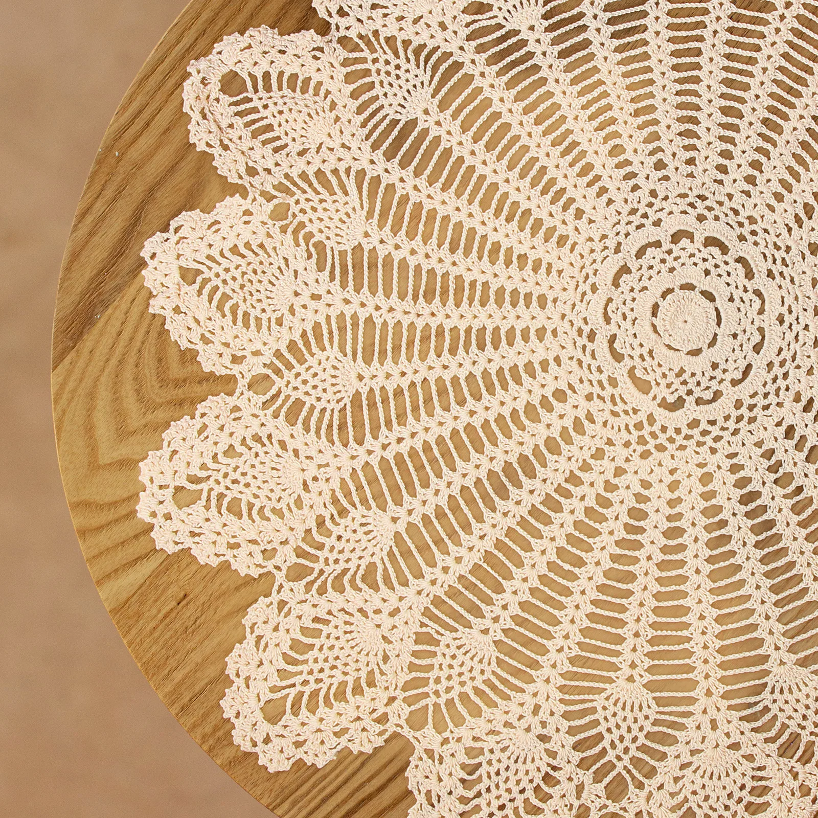 

Crochet Tablecloth White Pure Handmade Table Cover Decorative Dining Room Cover Decoration