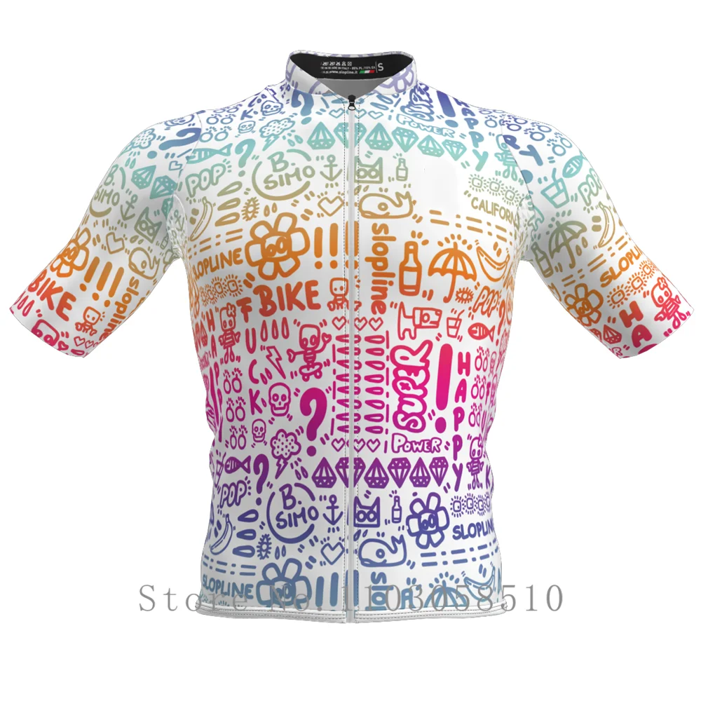 

Slopline Men’s Pro Short Sleeve Cycling Jersey Breathable Shirts MTB Maillot Race Road Bike Tops Quick Drying Bicycle Clothing