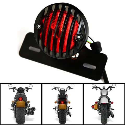Motorcykel Bakre Bromsljuslampa För Bobber Chopper Street Glide Softail Scooters Road King Sportster 883 8 best sales Harley Bobber - №3