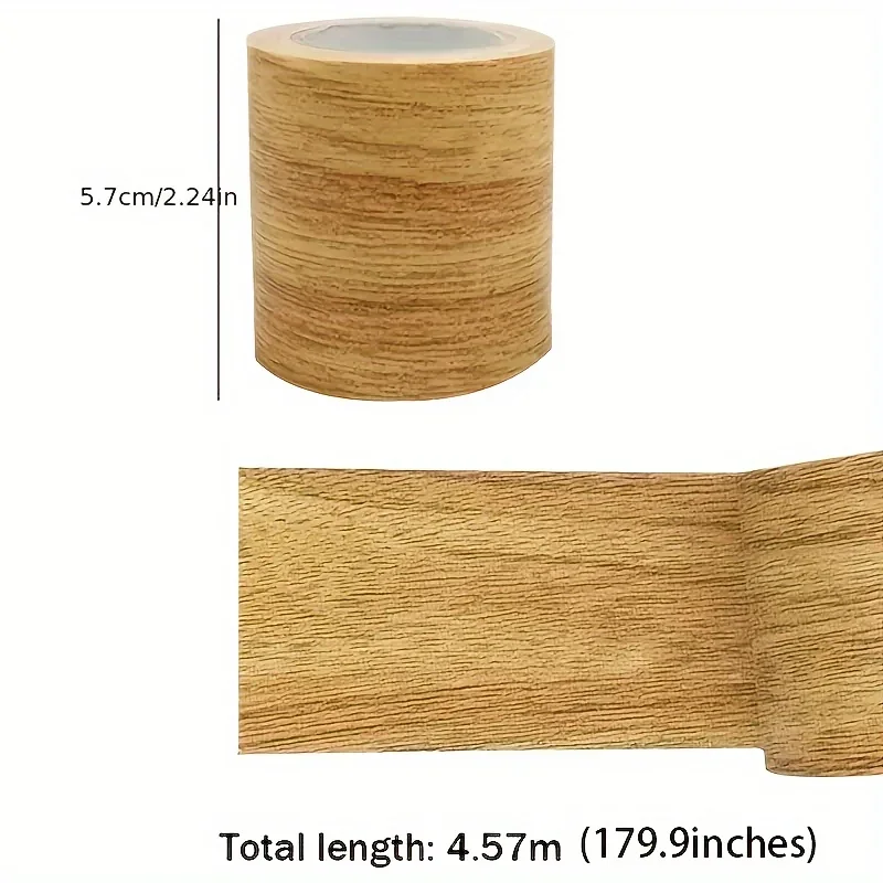 1pc Faux Wood Grain Tape Landscaping Furniture Floor Repair Tape High Adhesive Tape For Office