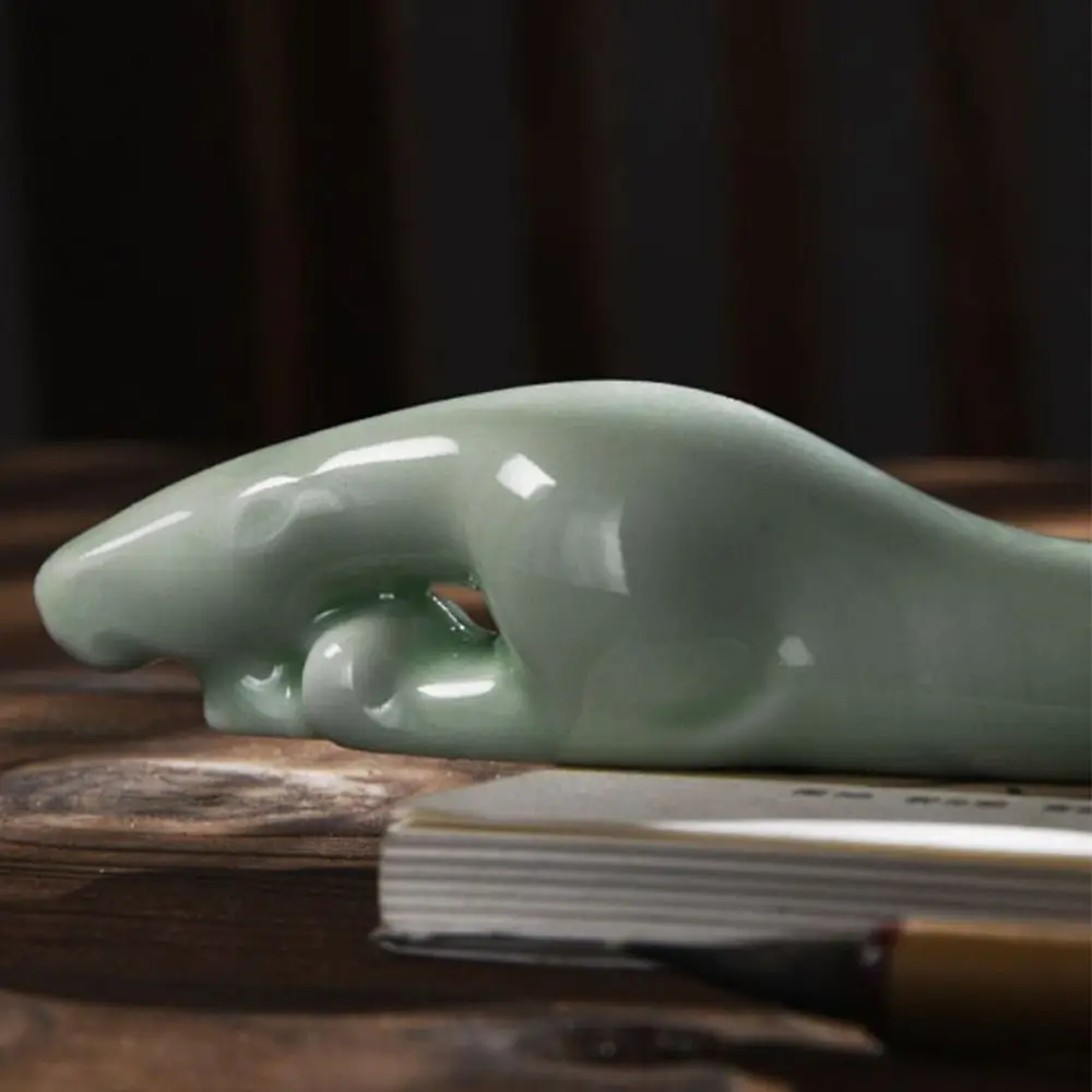 

Creative Calligraphy Brush Holder Durable Portable Ceramic Pen Holder Office Supplies Chinese Pen Rack Rest Stand