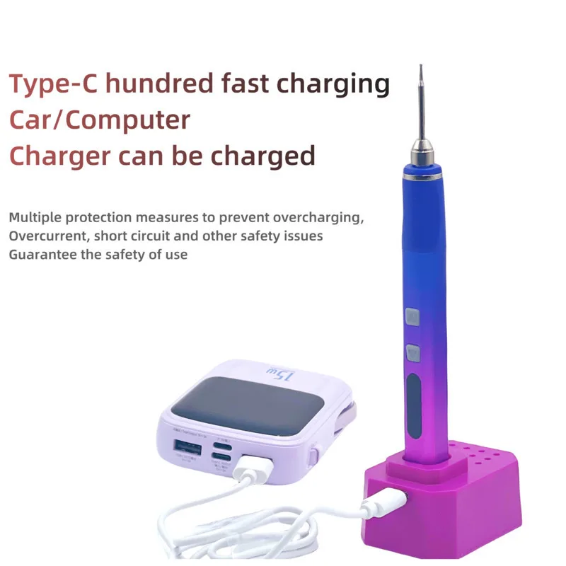 Electric small portable jade carving pen nuclear carving drilling machine rechargeable fixed-speed pen grinding pen