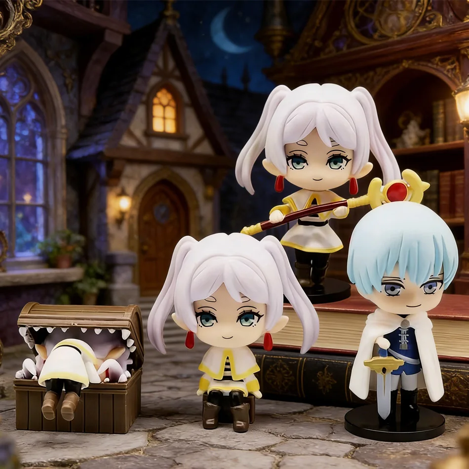 

Набор из 4 фигурок Frieren: Beyond Journey's End, аниме-персонажи Химмел и Каспул, в наличии, милые мультяшные украшения, подарок на день рождения, детские игрушки