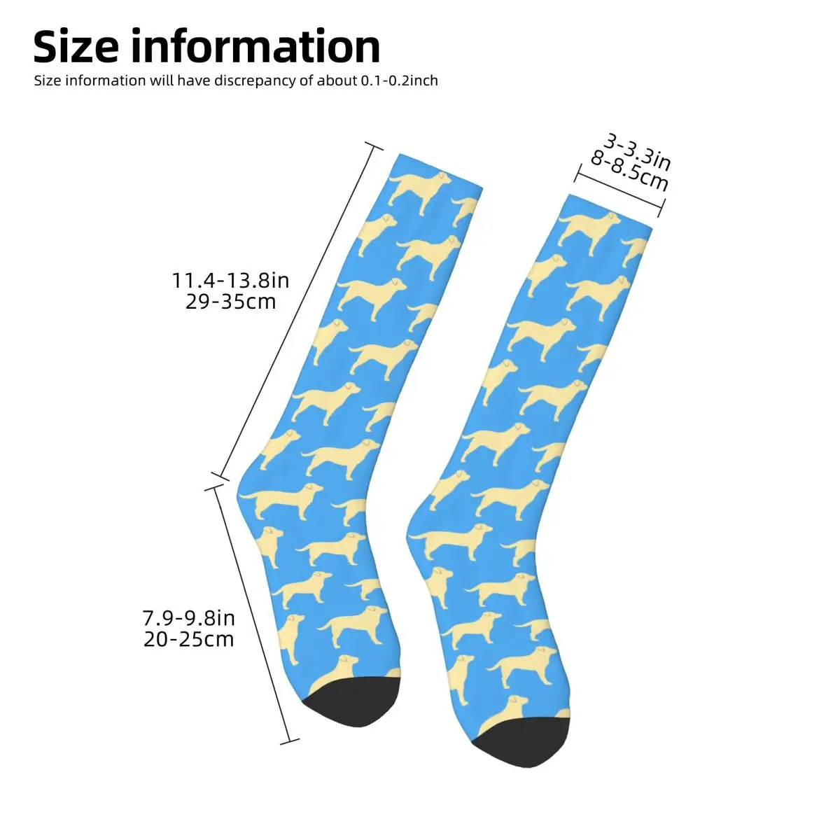 Yellow Labrador Retriever Dog SilhouetteSocks Harajuku Stockings All Season Long Socks Accessories for Man Woman Christmas Gifts