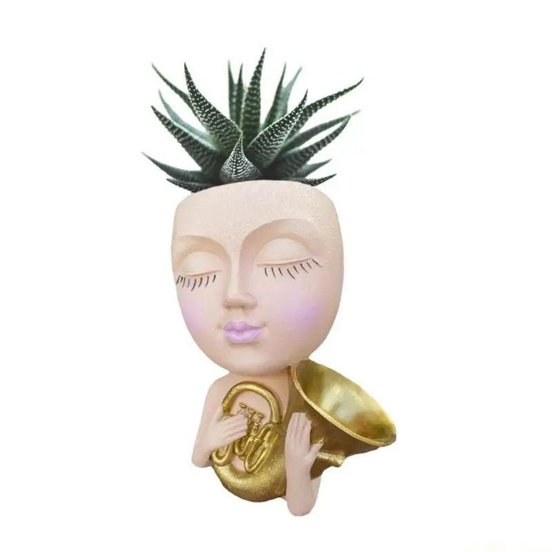 

D46E силиконовая форма для вазы, бетонные формы, силиконовая форма для литья, кукла с формой рога