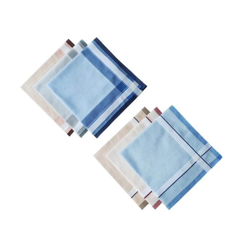 

6pcs Cotton Men's Handkerchiefs Durability Not Fading 40x40cm Perfectly For Those Who Appreciate Fine Detail Hankies