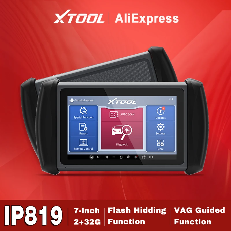 XTOOL IP819 Automotive Scanner Active Test ECU Coding Key Programming with CAN FD 36+ Resets  Car Scanner Diagnostics for Auto