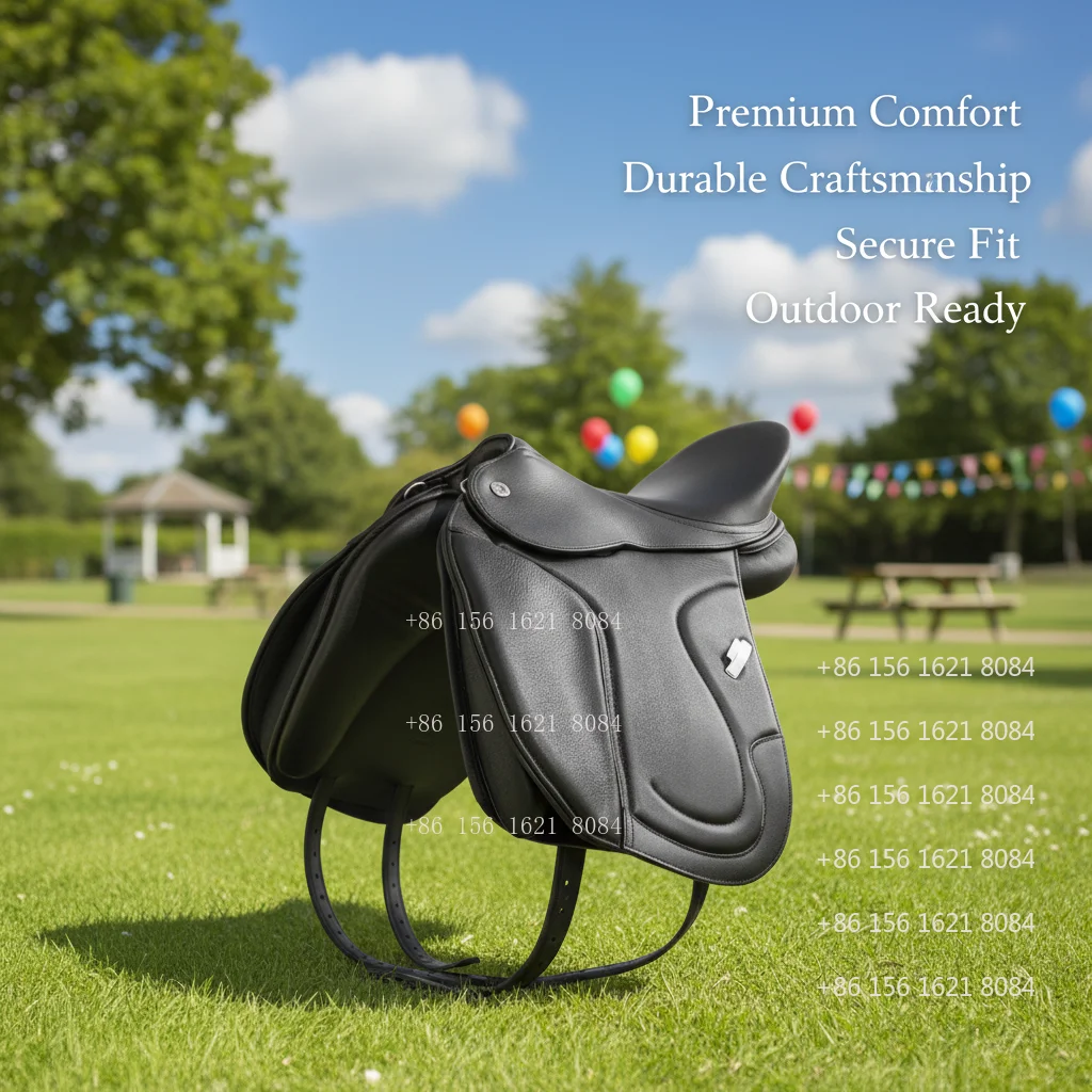 Lightweight Compact Leather Dressage Saddle Petite Close Encounters Dressage Competition and Training Black Brown