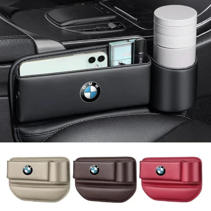 Car Seat Gap Organizer Multifunction Storage Box Cup Pocket For BMW E46 E90 E60 F30 F10 E39 E36 F20 G30 G20 E87 E92 E91