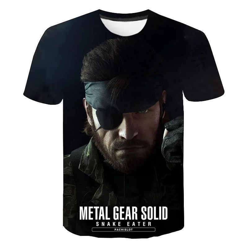 MGS Metal Gear Solid 3D Printed T-shirt Fashion Shooting Game Streetwear Men Women Oversized T Shirt Harajuku Tees Tops Clothing